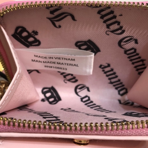 Juicy Couture Cherry Blossom Pretty Pop Small ZA Wallet Back ID Organizer NWT - Picture 13 of 16